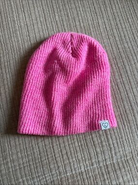 Women’s Pink Knit Beanie Hat